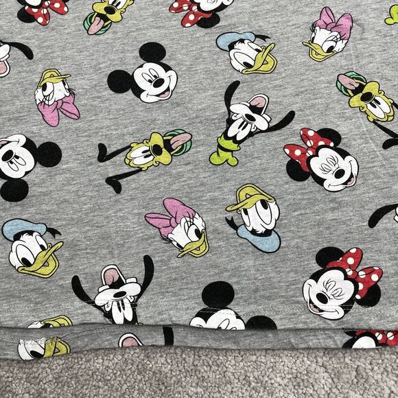Disney Mickey Mouse Graphic T-Shirt Womens 2X GrayCrew Neck Short Sleeve Tee Top - Picture 3 of 11